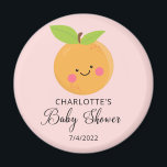 Imã Pequeno Chá de fraldas Cutie<br><div class="desc">Um pouco de graça está no caminho chá de fraldas com um adorável conjunto de laranja clementina em um fundo de rosa claro. Visite nosso compro para ver nossa adorável coleção de designs.</div>