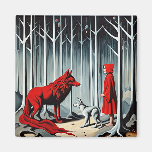 Imã Pequeno Chapeuzinho Vermelho encontra o Lobo