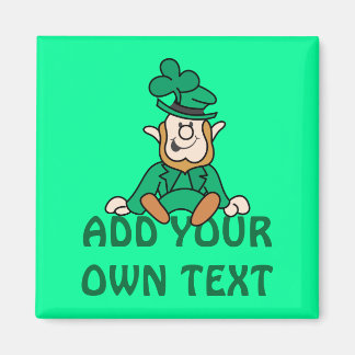 Imã Pequeno Leprechaun - Adicione Seu Próprio Texto
