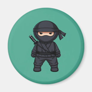Imã Pequeno Ninja Guerreiro no Verde