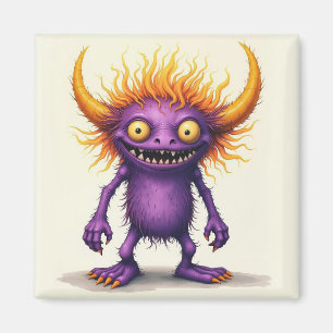 Imã Pequeno Roxo e Monstro Amarelo