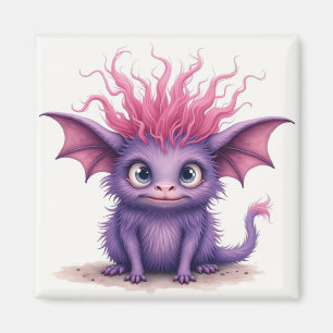 Imã Pequeno Roxo e Monstro Rosa