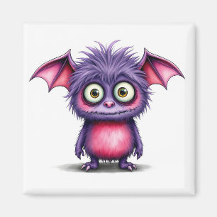 Imã Pequeno Roxo e Monstro Rosa