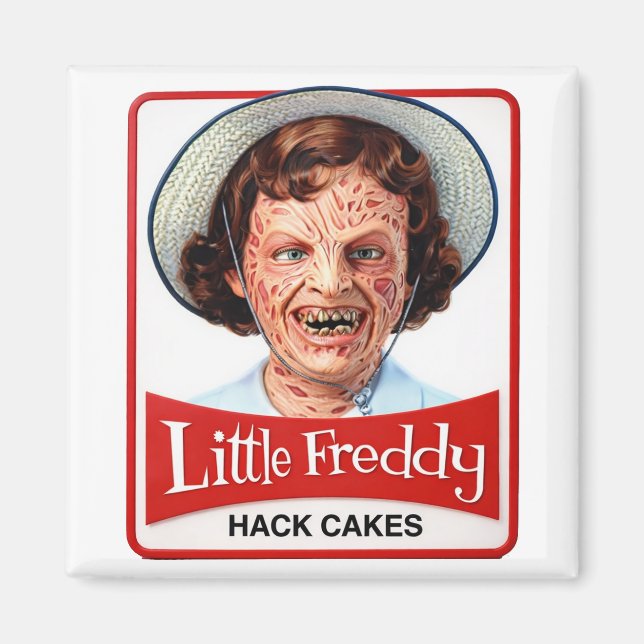 Imã Pequenos Bolos Freddinhos Hack™ – Sonhos Doces São (Frente)