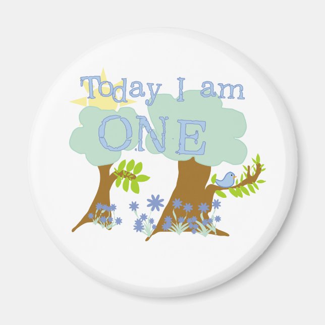 Imã Pequenos Camisetas e presentes de primeiro anivers (Frente)