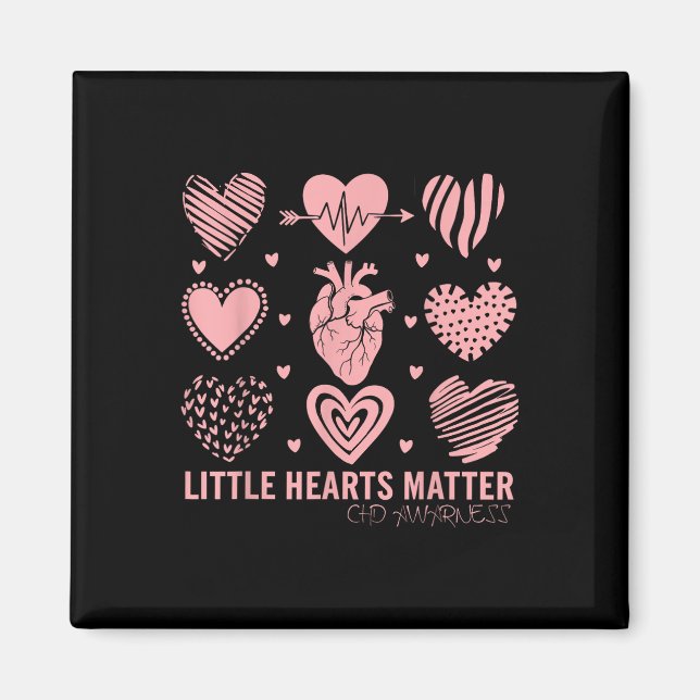 Imã Pequenos Corações Design de Consciência Chd Para A (Frente)