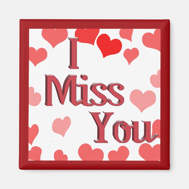 Imã Pequenos Corações - Eu Sinto Sua Falta (Frente)