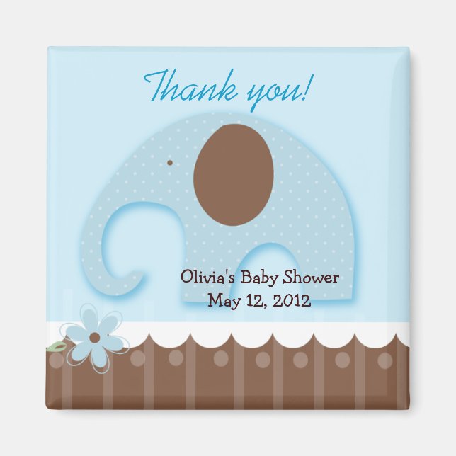 Imã Pequenos Elefantes (Azul) Tendy Jungle Favor Magne (Frente)