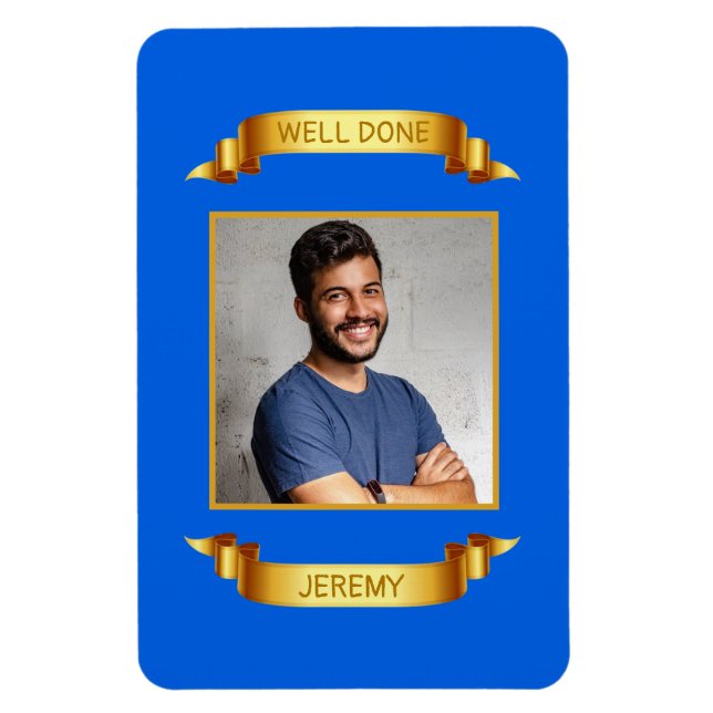 Ímã Percorrer Dourado, Foto Personalizada - Personaliz (Vertical)