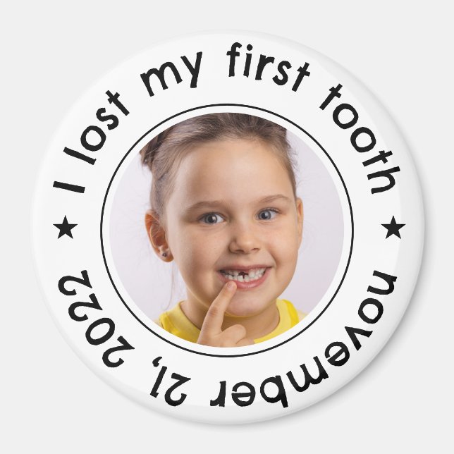 Imã "Perdi meu primeiro dente" Milestone Modern do Cri (Frente)