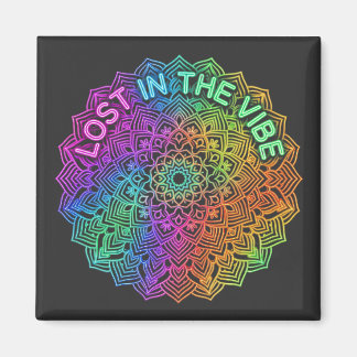 Imã Perdido no Arco-íris Neon Mandala Gráfico Vibe