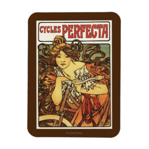 Ímã Perfecta Bicicletas com Publicidade de Mulher Post