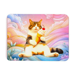 Ímã Perfeitamente Adormecida – Gato Segurando Casquinh
