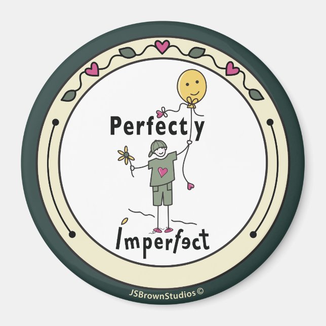 Imã Perfeitamente Imperfeito 2C_Ímã Redondo 3” (Frente)
