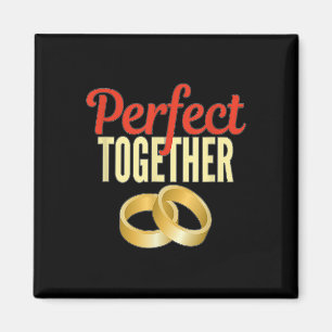 Imã Perfeito Envolvido Junto Dourado Noiva Banda Casam