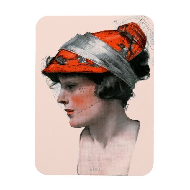 Ímã Perfil da mulher (Vertical)