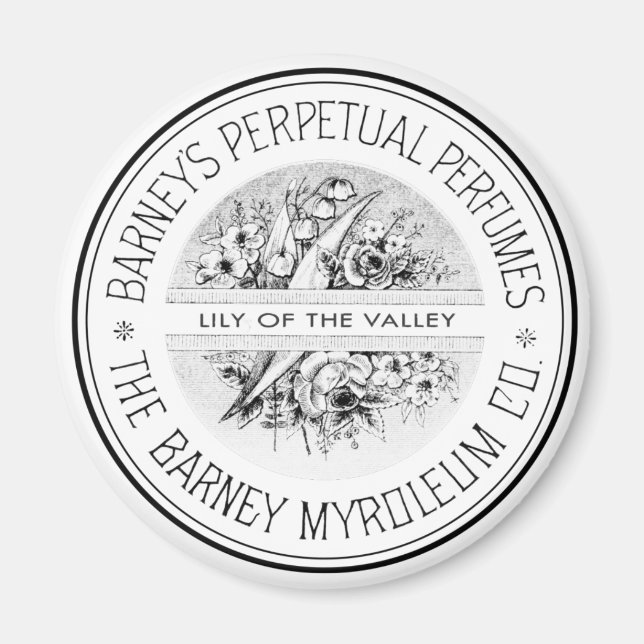 Imã Perfume Ephemera Preto e Branco (Frente)