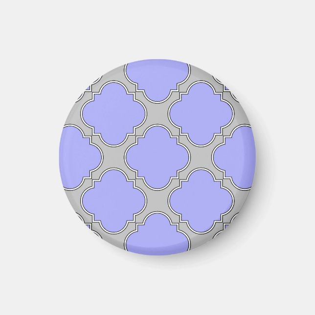 Imã Perfurador quatrefoil e cinza (Frente)