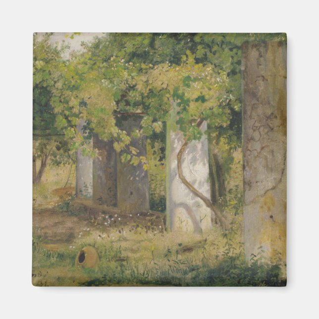 Imã Pérgola Com Uvas De Vinho (Paisagem De Vinha) (Frente)