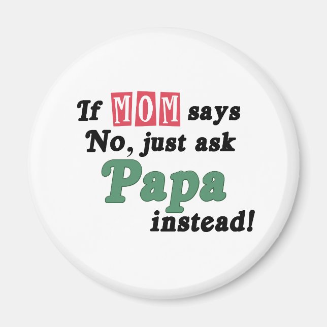 Imã Pergunte ao papai (Frente)