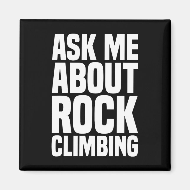 Imã Pergunte-me sobre Escalada para Amante de Escalada (Frente)