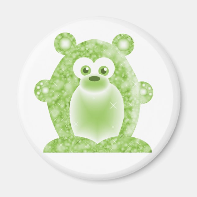 Imã Peridot Birthstone Bear (Frente)