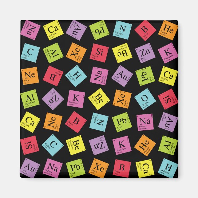 Imã Periódico Elementar (Escuro) (Frente)