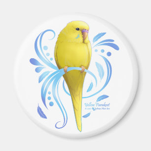 Imã periquito amarelo