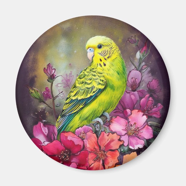 Imã Periquito e Flores (Frente)