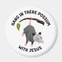 Imã Permaneça firme com Jesus possum fofo cristão
