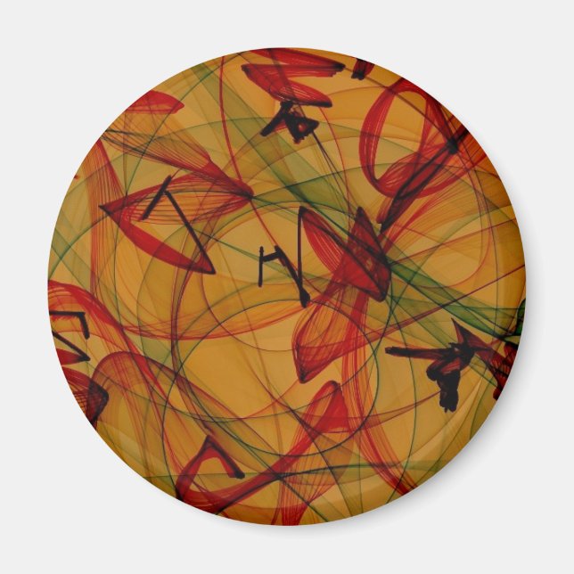 Imã Pernas sapos - Arte Abstrato (Frente)