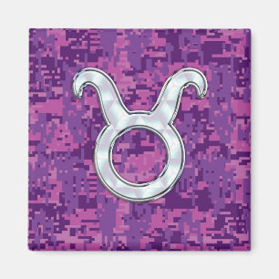 Imã Pérola como Taurus Zodiac - Símbolo Digital Camo