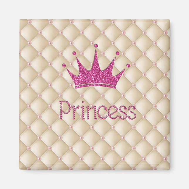Imã Pérolas Charmosas e Elegantes, Tiara, Princesa, Br (Frente)