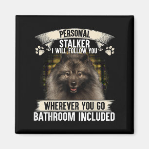 Imã Perseguidor Eu Vou Seguir Amantes de Keeshond