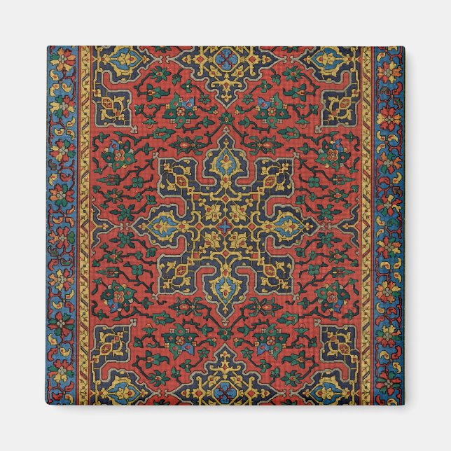 Imã Pérsia Rug Carpet Red Blue Classic (Frente)