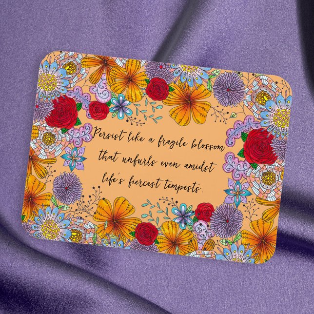 Ímã Persiste como uma citação motivacional do Flor Frá (Criador carregado)