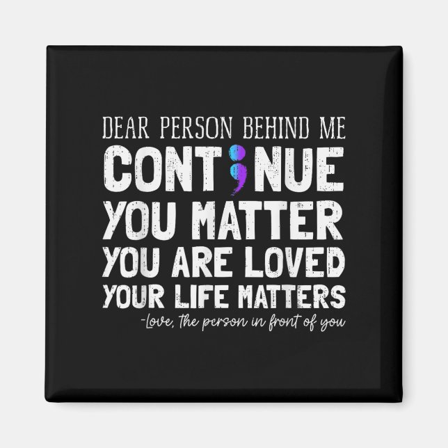 Imã Person Behind Me Suicide Prevention &amp; Depressi (Frente)