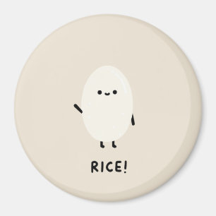 Imã personagem de arroz fofo minimalista kawaii desi e