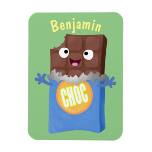 Ímã personagem de desenho animado de bar doce de choco