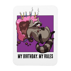 Ímã Personagem de Guaxinim Excêntrico Meu Bolo de Aniv