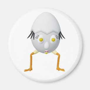 Imã Personagem de Ovo Excêntrico RG & RA Design Fofo