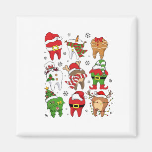Imã Personagens Dentários de Natal Adoráveis Diversão