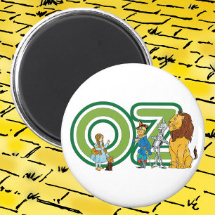 Imã Personagens Vintage do Mágico de Oz e Letras de Te