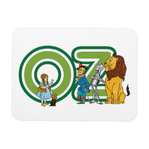Ímã Personagens Vintage do Mágico de Oz e Letras de Te