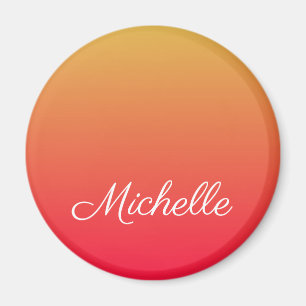 Imã Personalised flame red and yellow ombre