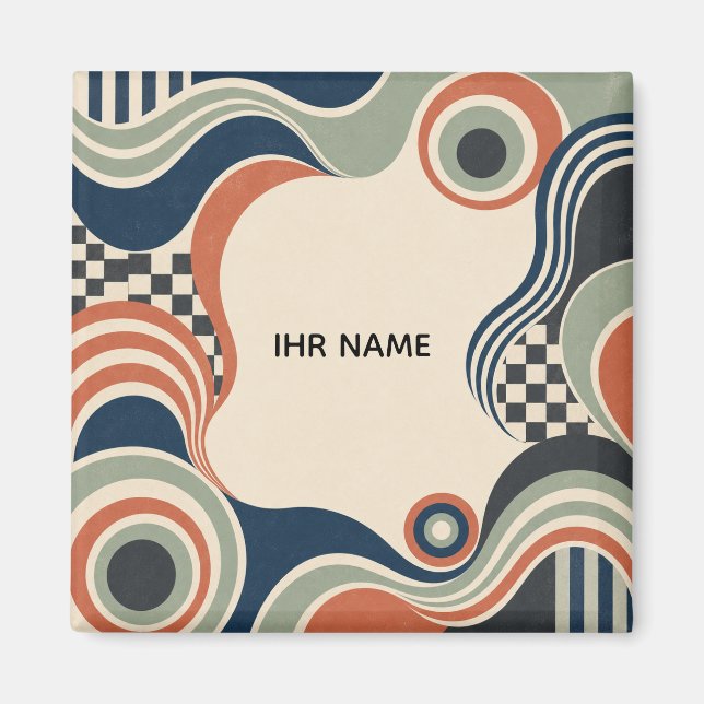 Imã Personalisierter Magnet – Retro Focus (Frente)