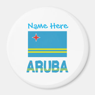 Imã Personalização Azul do Sinalizador Aruba e Aruban