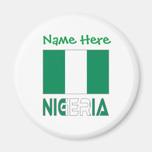Imã Personalização Verde Bandeira da Nigéria 