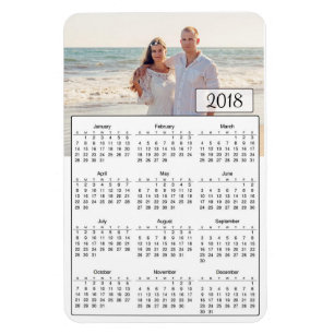 Ímã personalizado 2018 calendários da foto do