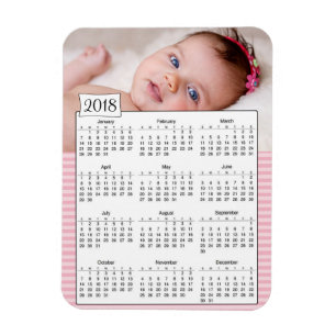 Ímã personalizado 2018 calendários da foto do b